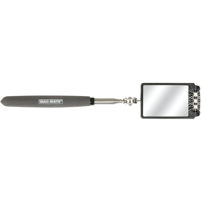 Telescoping Mirror with LED Lights