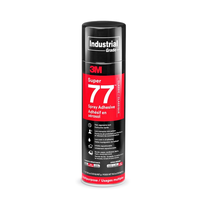 3M  Super 77™ Spray Adhesive, Clear, Aerosol Can