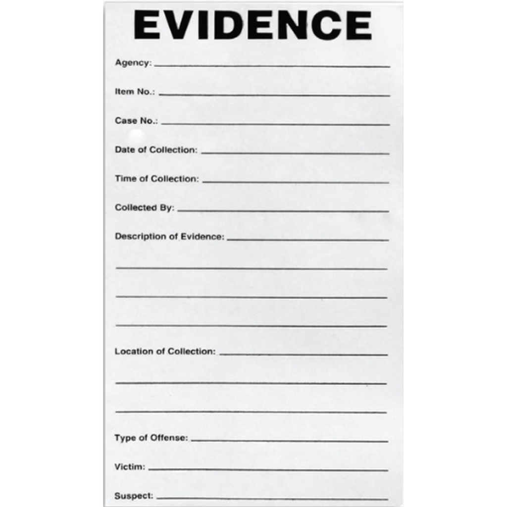 Evidence Identification Label