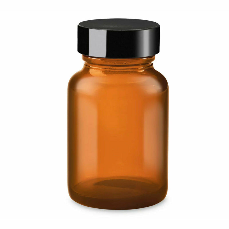 Amber Wide-Mouth Glass Jars - 2 oz