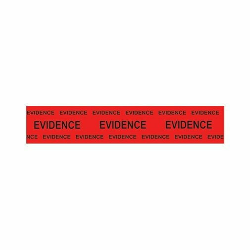 Box Sealing Evidence Tape Black on Red 2 inch x 165 ft