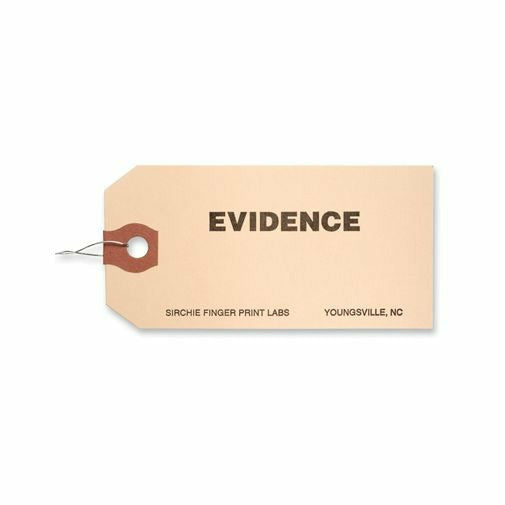 Blank Evidence Tags 3 3/4 inch x 1 7/8 inch (100 each)