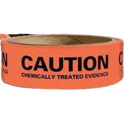 "Caution Chemically Treated Evidence" Labels