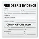 Arson Evidence Label 4 x 5 (roll of 100)