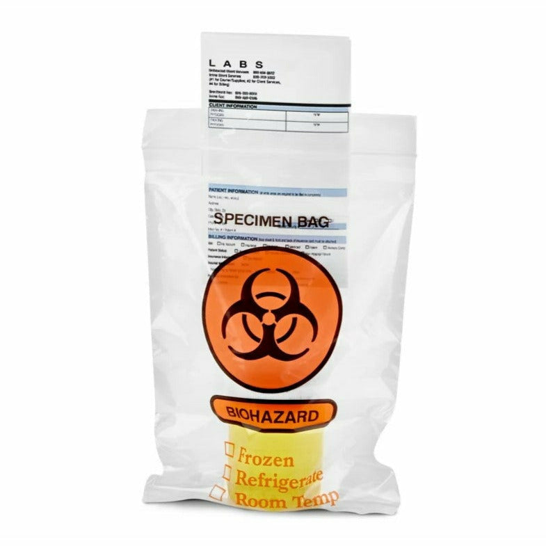 Biohazard Ziplock Bags, 2 mil