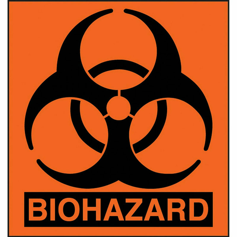 Étiquette Biohazard 1"x 1" (250)