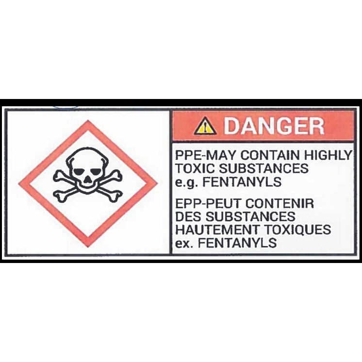 Étiquettes de substances hautement toxiques conformes à la GRC de 4 po x 2 po