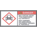 4" x 2" RCMP Compliant Highly Toxic Substances Labels