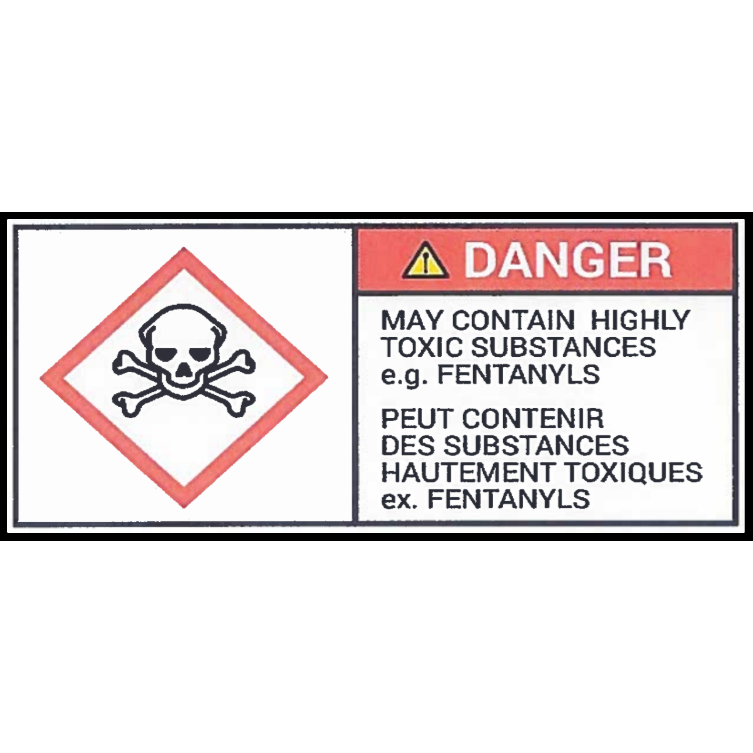 4" x 2" RCMP Compliant Highly Toxic Substances Labels