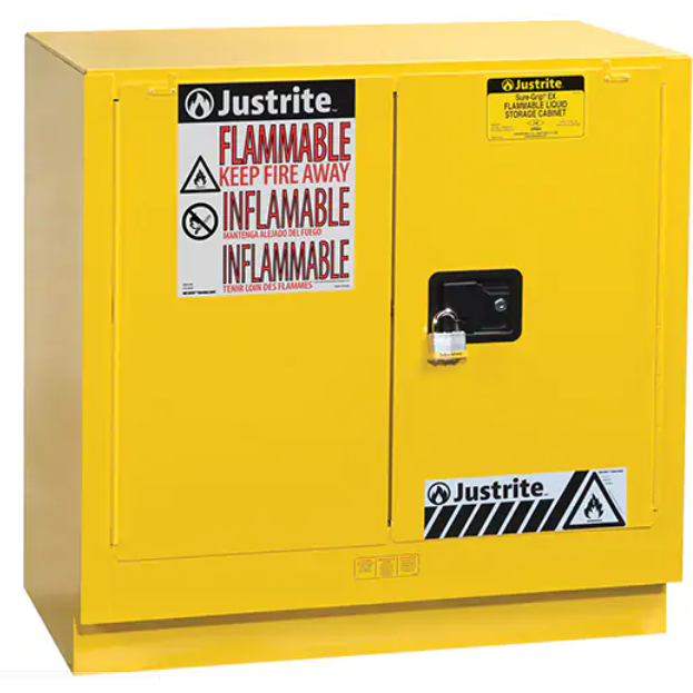JUSTRITE  Sure-Grip® EX Undercounter Flammable Safety Cabinet, 22 gal., 2 Door, 35" W x 35" H x 22" D