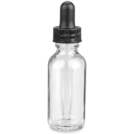 Clear Glass Dropper Bottles - 1 oz