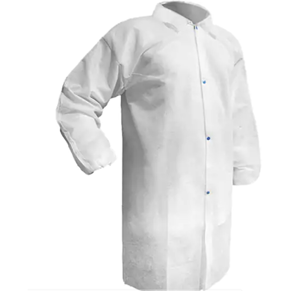Disposable White Lab Coats with pockets