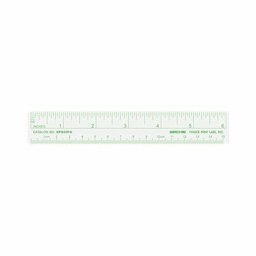 Sirchie 15 cm Vinyl (Fluorescent Green on White or Orange on White) Photo Evidence Ruler