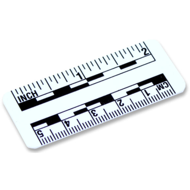 5 cm de long, plastique – fractionné et métrique – blanc (paquet de 10)